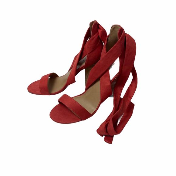 Call It Spring Defuria Sandal Orange Faux Suede 7M - Picture 5 of 11